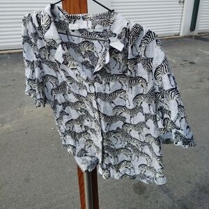 Chic Zebra Pattern Blouse